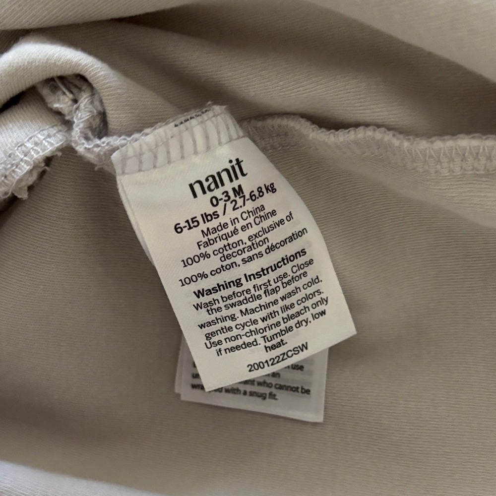 Kids Nanit Swaddle Sleep Sack Set in Mint, White & Gray - Picture 7 of 7